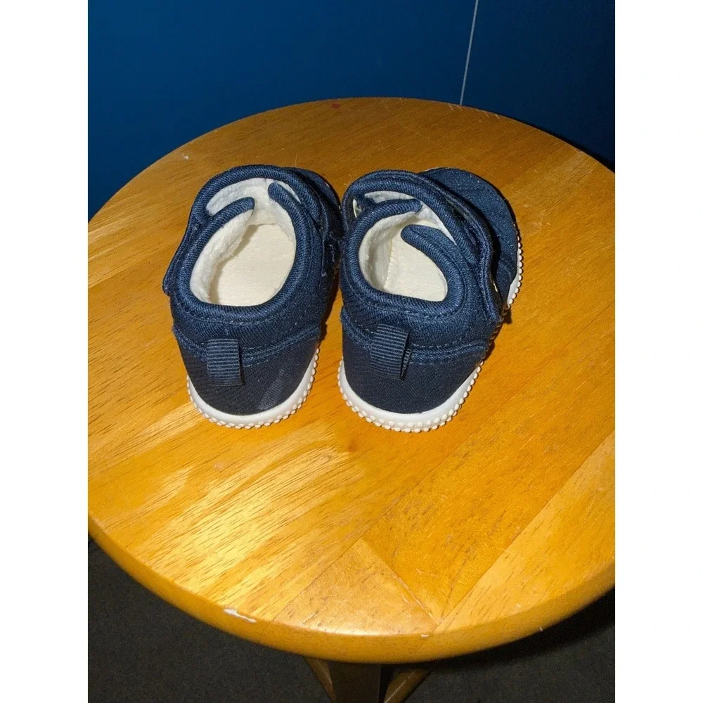 BM City‎ BM Toddler Navy Quilted Fleece Lined Sneakers US 5 M17FW00207130